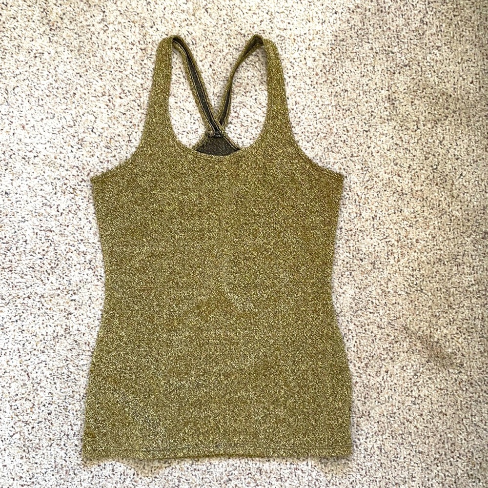 Woman’s small gold EXPRESS dressy tank top- like new